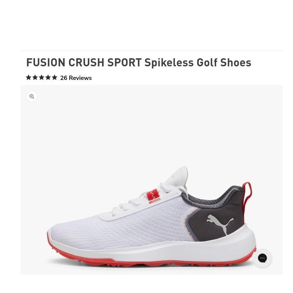 Puma Fusion Crush Sport Spike Less Golf Shoes White Gray Men's 10.5  #888 - Picture 8 of 9